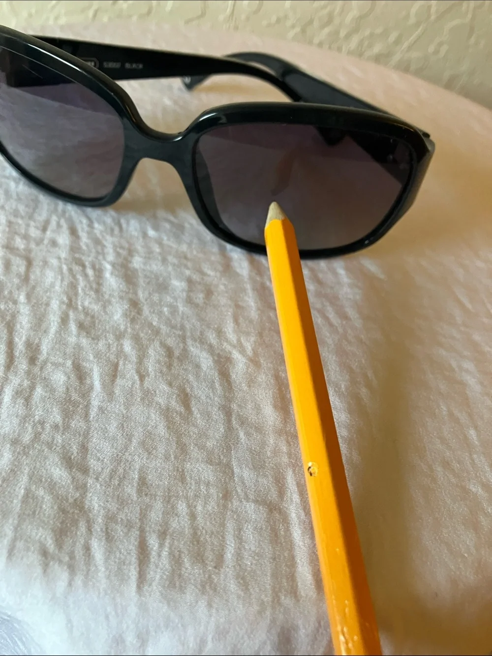 Coach: Black Women's Sunglasses- Dark Gradient Lenses- Scratches
